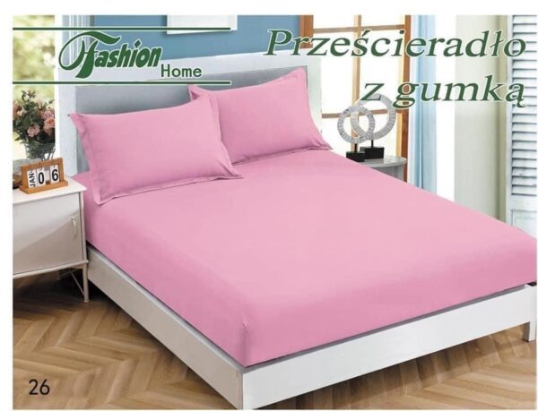 Kummiga Roosa Puuvillane Voodilina