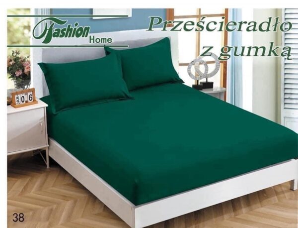 Kummiga Roheline Puuvillane Voodilina
