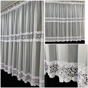 Valge Vuaal ja Valge Pitsiga Kardin