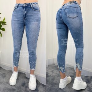Naiste Pärlitega Teksad Denim SH