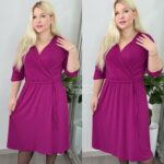 Naiste Kaunis ja Sädelev Lilla Kleit