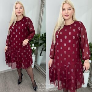 Naiste Kaunis ja Sädelev Bordoo Kleit