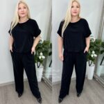 Naiste Kaunis ja Sädelev Must Jumpsuit