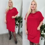 Naiste Kaunis ja Sädelev Punane Kleit