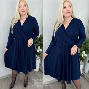 Naiste Kaunis ja Sädelev Tumesinine Kleit