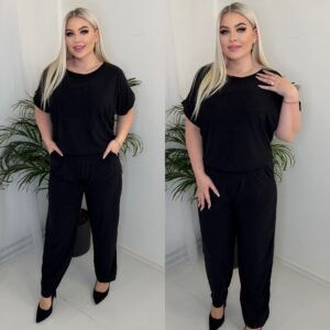 Naiste Kaunis ja Sädelev Must Jumpsuit