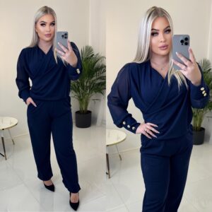 Naiste Kaunis Tumesinine Jumpsuit
