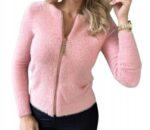 Naiste roosa Alpaka Pehme Kampsun