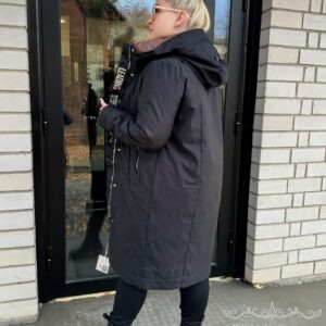 Naiste Pikk Must-Šokolaad Parka