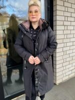 Naiste Pikk Must-Šokolaad Parka