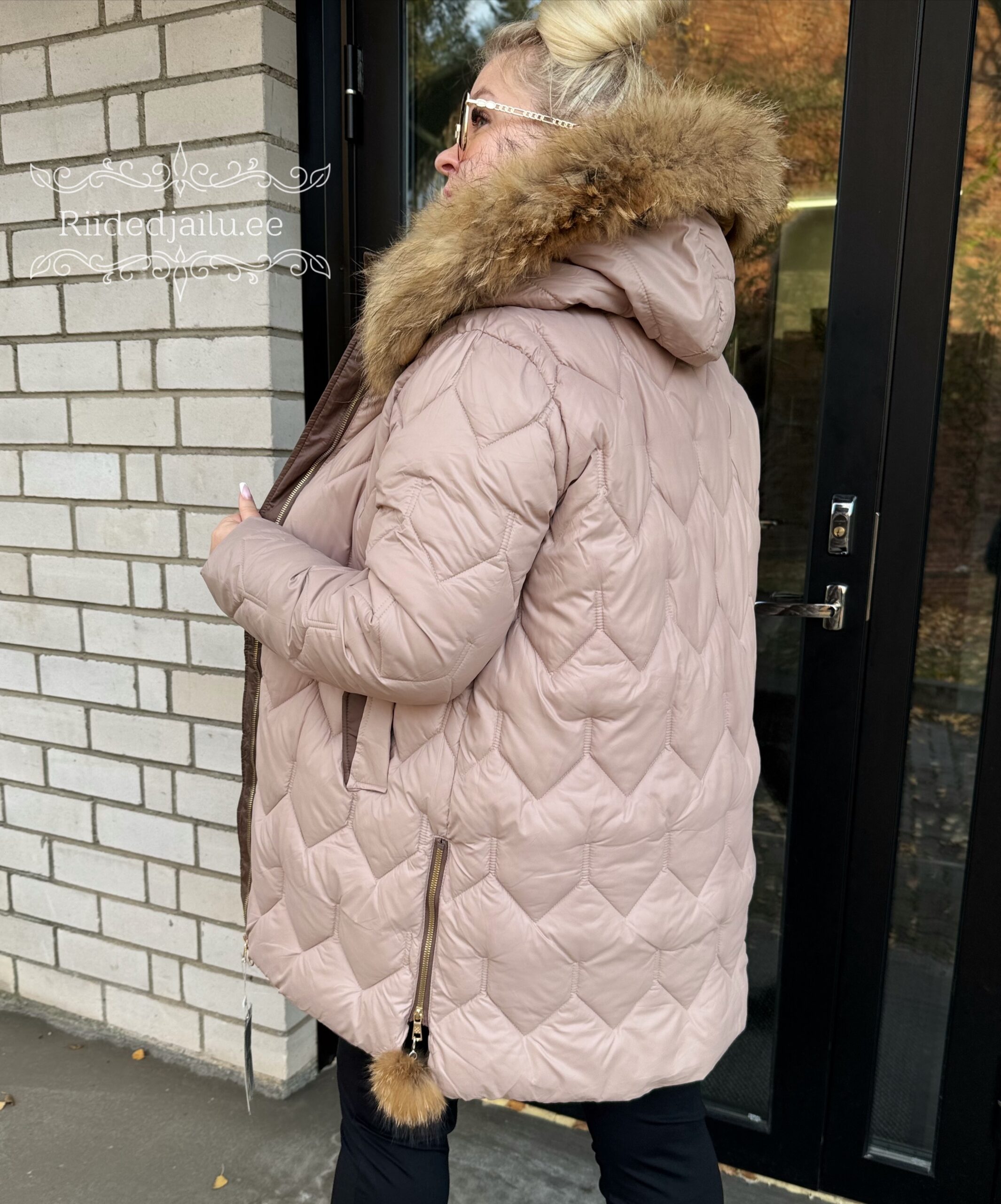 Naiste Beež Jope Naturaalkarvaga