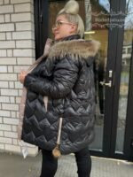 Naiste Must Jope Naturaalkarvaga