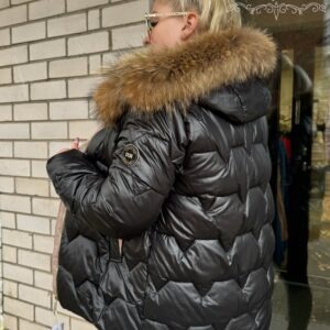 Naiste Must Jope Naturaalkarvaga