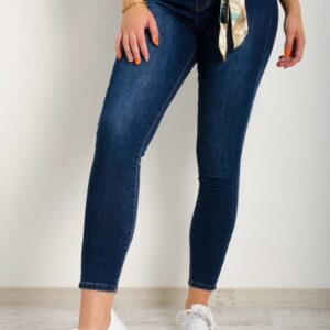 Naiste tumesinised teksad Mom Fit