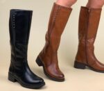 Mustad naiste pika säärega saapad