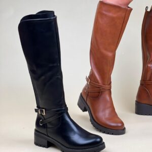 Mustad naiste pika säärega saapad