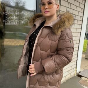 Naiste Šokolaad Jope Naturaalse Karvaga