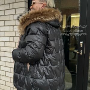 Naiste Must Jope Naturaalkarvaga