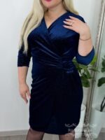 Naiste Kaunis ja Sädelev Tumesinine Kleit