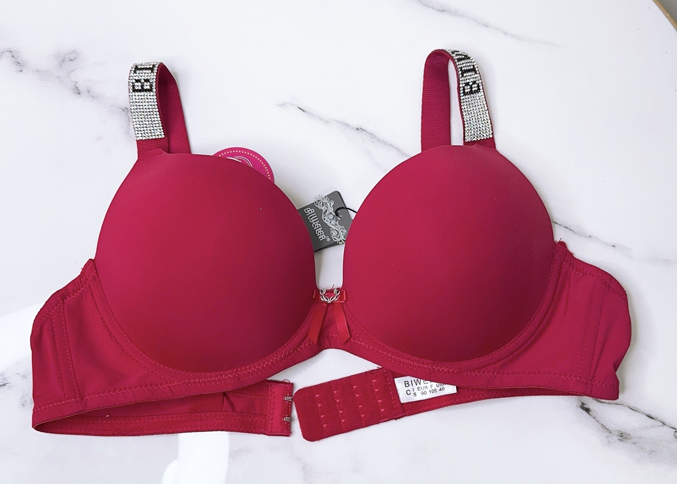 Naiste punane kivikestega rinnahoidja - Image 2