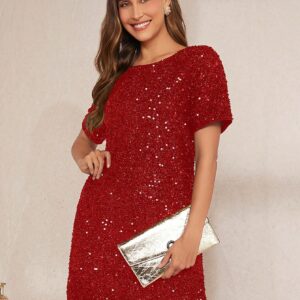 Punane sädelev pidulik kleit