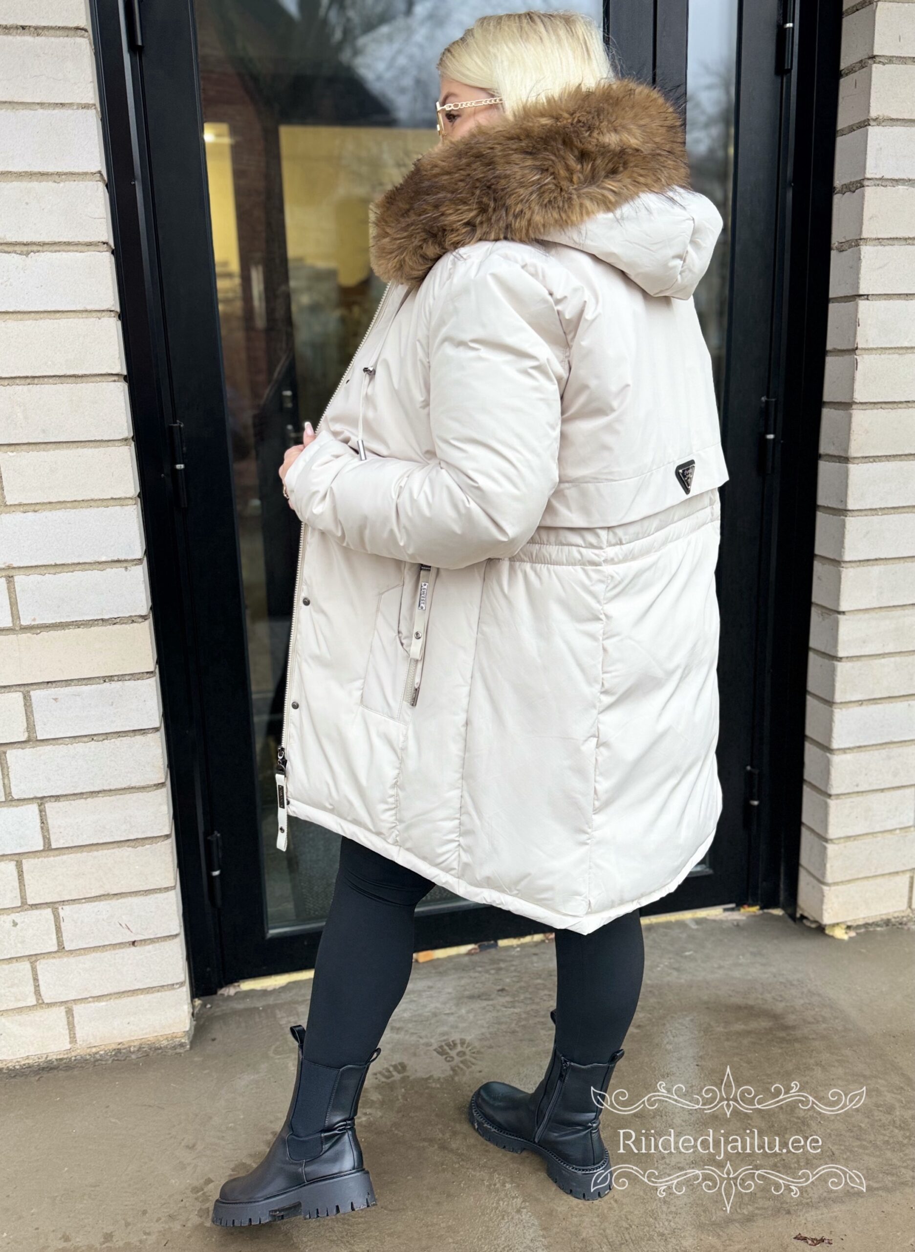 Naiste Mugav Pikk Beez Parka - Image 3