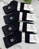 Naiste puuvillased sokid libisemisvastase tallaga (5 paari)