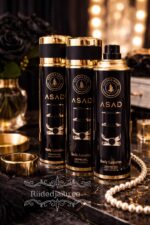 ASAD Body Luxuries – sügav luksuslik aroom ASAD Body Luxuries perfumed spray on intensiivne ja elegantne lõhn, mis ühendab idamaise sügavuse ja meheliku enesekindluse. Soe, vürtsikas ja luksuslik aroom jätab kauapüsiva mulje ning sobib ideaalselt nii päevaseks kandmiseks kui ka õhtusteks hetkedeks. ✨ Suur 250 ml formaat ✨ Intensiivne ja kauakestev lõhn ✨ Mugav pihusti ✨ Ideaalne pärast dušši või päeva jooksul värskendamiseks 🖤 ASAD – jõud, luksus ja iseloom igas pihustuses