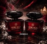 ✨Pildil on kaks luksuslikku VERCAGA Brillant Cristal parfüümipudelit, mis on valmistatud sügavpunasest, peaaegu rubiinitoonis klaasist. Pudelid on massiivsed ja elegantsed, selgete joontega ning rõhutavad lõhna jõulist ja sensuaalset iseloomu. Mustad, mitmetahulised korgid meenutavad musta teemanti, lisades disainile salapära ja eksklusiivsust. 💖 Komplektis: 2 × 50 ml (värske-magus)