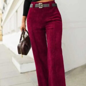 Naiste bordoo ilusad veluurpüksid