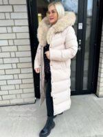 Naiste Kaunis Beež Mantel Karvaga