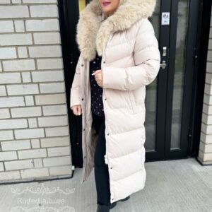 Naiste Kaunis Beež Mantel Karvaga