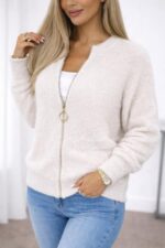 Valge Pehme ja soe alpaka kampsun