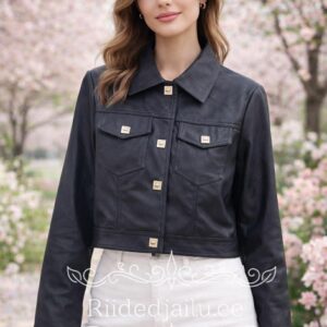 Naiste pehme must nahktagi