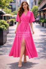 Naiste Coral-roosa Klassikaline Kleit