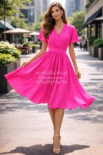 Naiste Coral-roosa Klassikaline Kleit