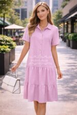 Naiste Helelilla Klassikaline Kleit