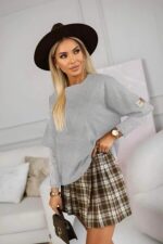 Pehme viisakas lipsuga kampsun