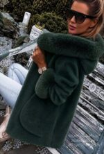 Luksuslik Smaragdroheline alpaka jakk
