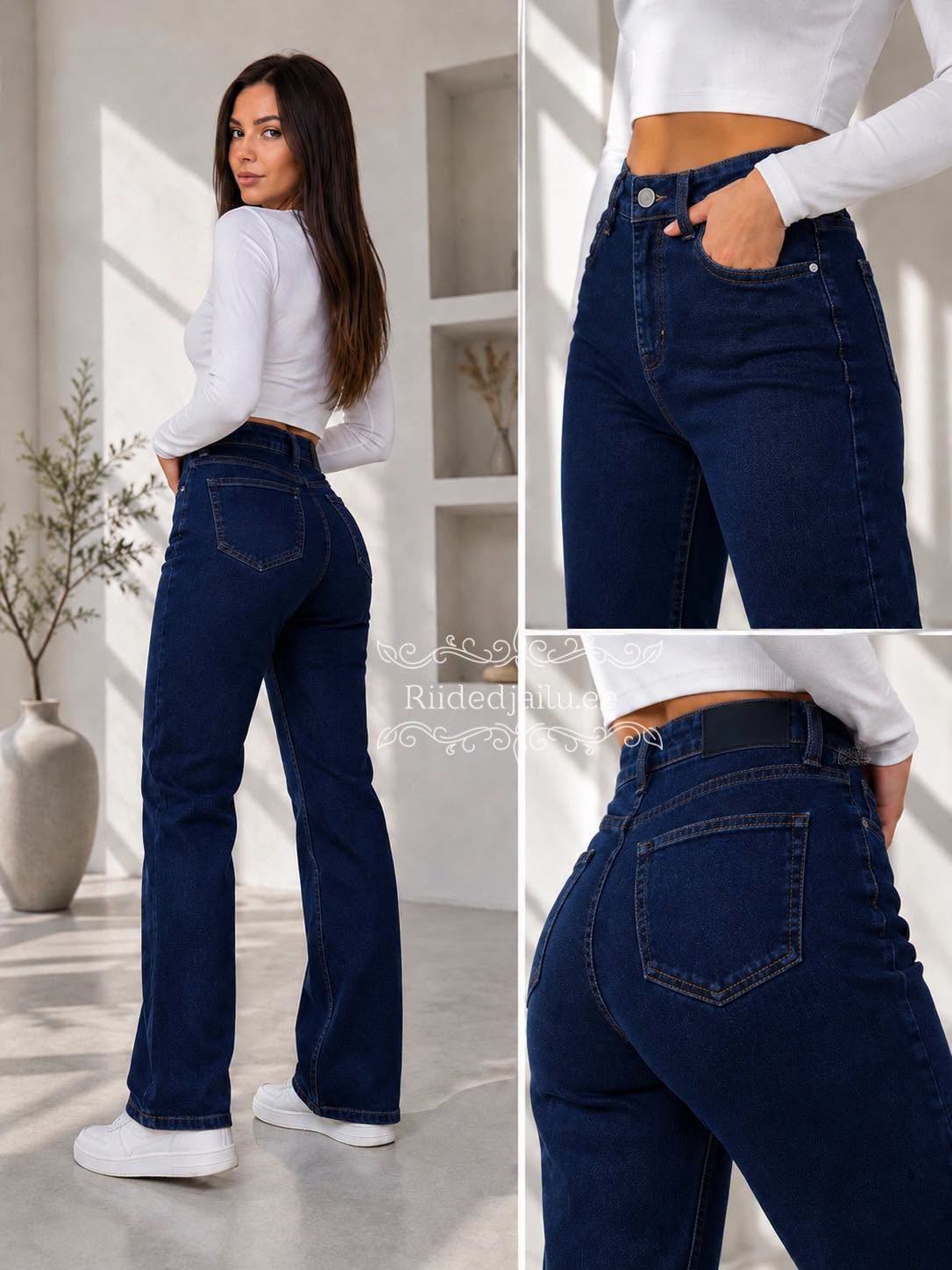 Kõrge pihaga naiste stretch-teksad Goodies